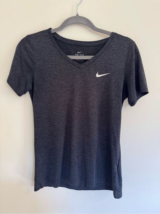 Nike Tops - Nike Women's Charcoal Gray V-Neck Dri-FIT Tee